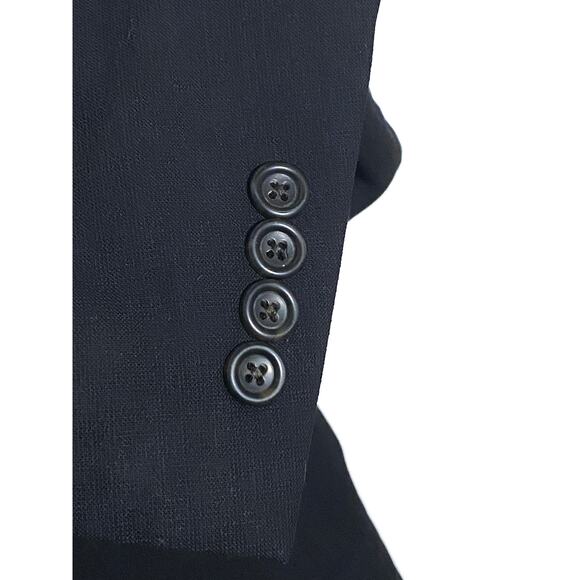 Pronto Uomo Black Blazer Two Button Sport Coat Jacket Mens 44L Wool Lined - Picture 4 of 10